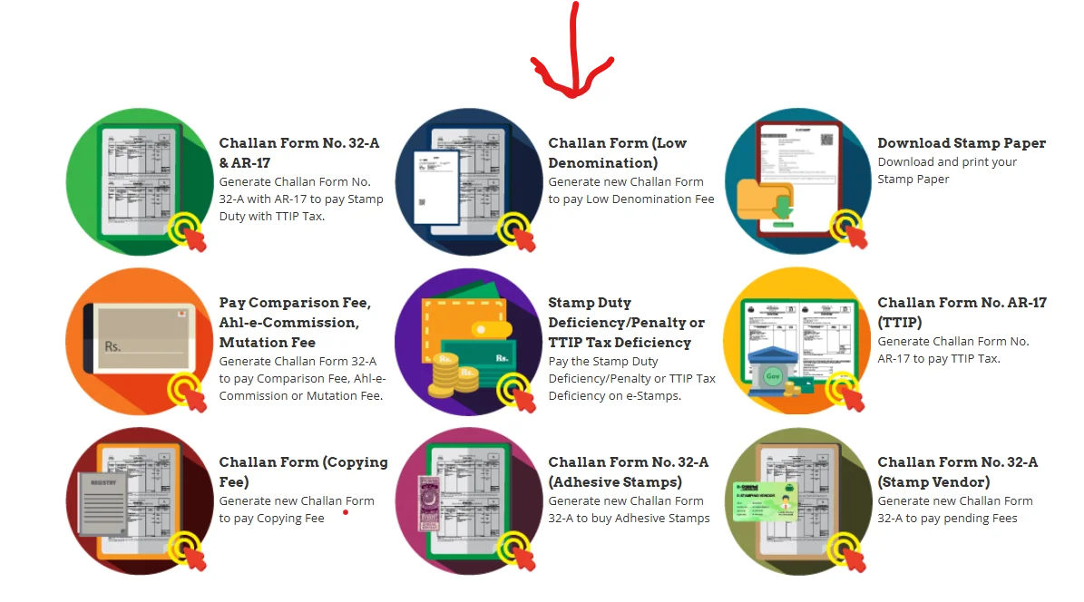 Choose the correct challan form